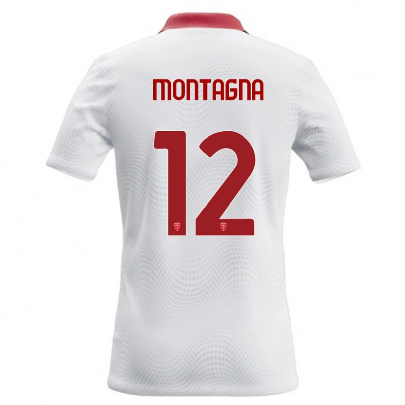 Danxen Męski Jacopo Montagna #12 Biały Czerwony Wyjazdowa Koszulka 2026/27 Koszulki Klubowe