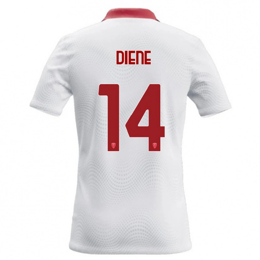 Danxen Męski Abdou Diene #14 Biały Czerwony Wyjazdowa Koszulka 2026/27 Koszulki Klubowe