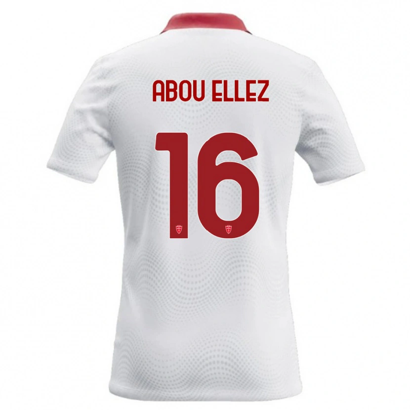 Danxen Męski Amir Abou Elezz #16 Biały Czerwony Wyjazdowa Koszulka 2026/27 Koszulki Klubowe