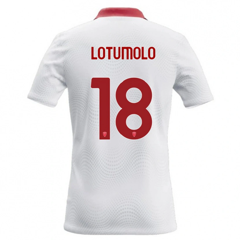 Danxen Męski Matteo Lotumolo #18 Biały Czerwony Wyjazdowa Koszulka 2026/27 Koszulki Klubowe