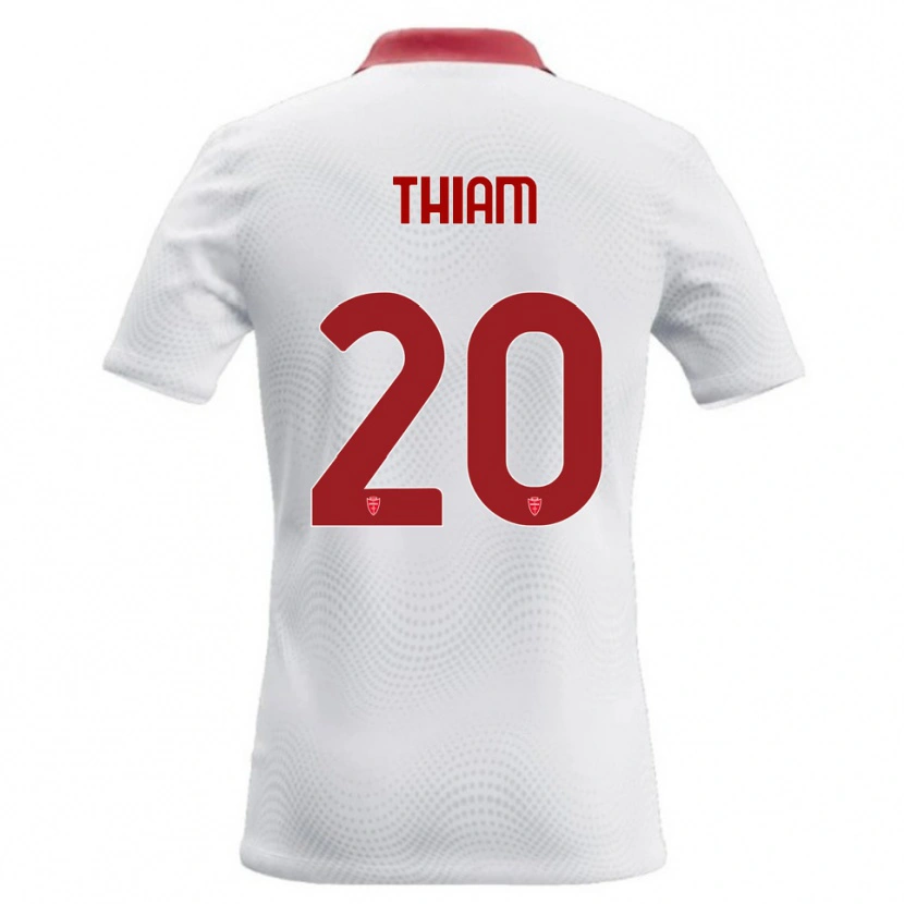 Danxen Męski Demba Thiam #20 Biały Czerwony Wyjazdowa Koszulka 2026/27 Koszulki Klubowe