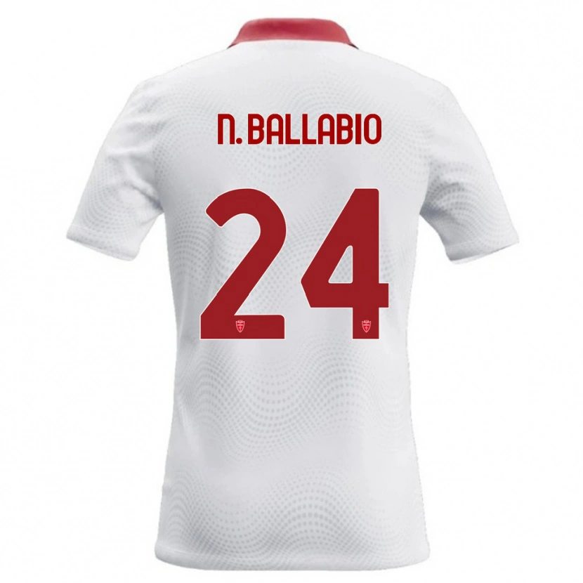 Danxen Męski Nicolò Ballabio #24 Biały Czerwony Wyjazdowa Koszulka 2026/27 Koszulki Klubowe