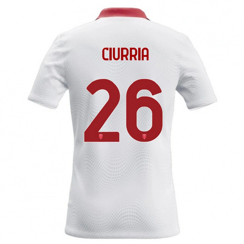 Danxen Męski Patrick Ciurria #26 Biały Czerwony Wyjazdowa Koszulka 2026/27 Koszulki Klubowe
