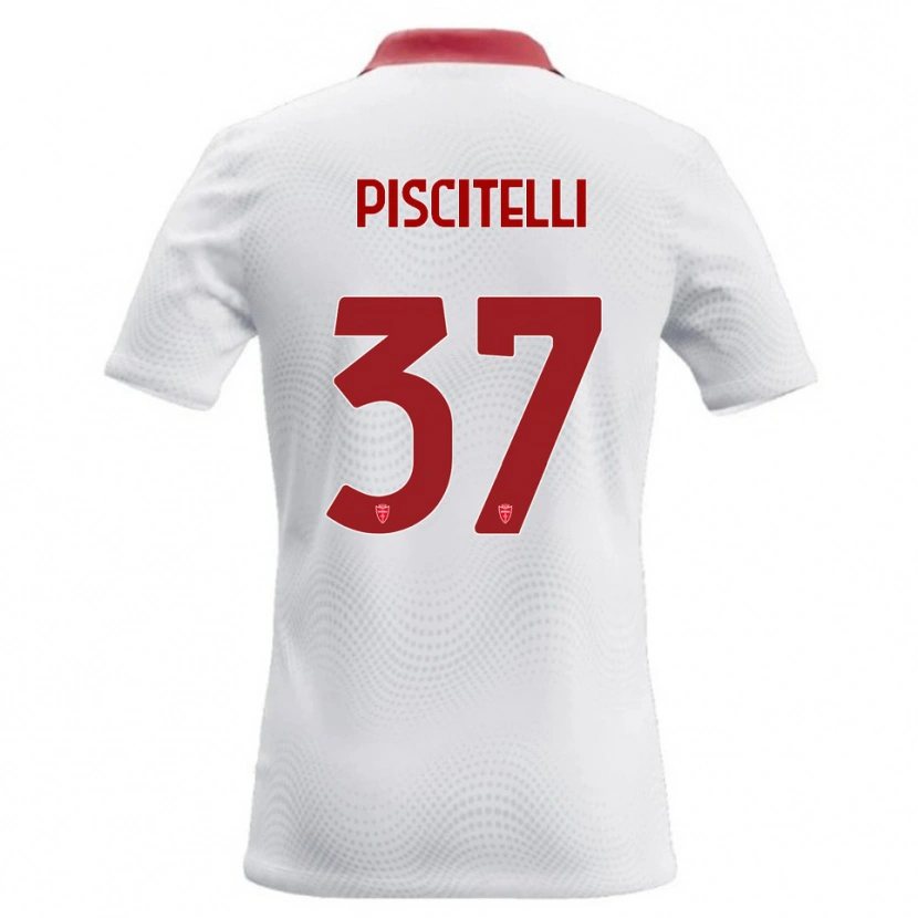 Danxen Męski Pasquale Piscitelli #37 Biały Czerwony Wyjazdowa Koszulka 2026/27 Koszulki Klubowe