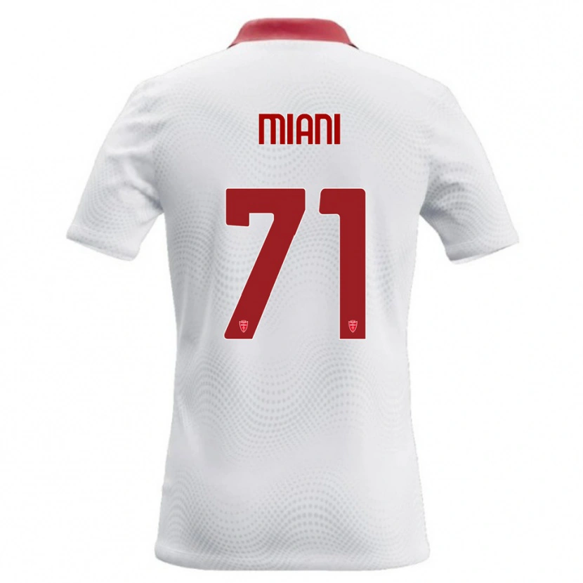 Danxen Męski Arthur Miani #71 Biały Czerwony Wyjazdowa Koszulka 2026/27 Koszulki Klubowe