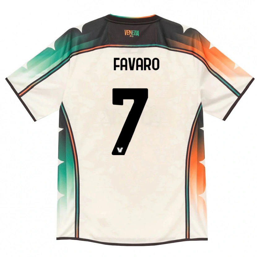 Danxen Męski Federico Favaro #7 Oldlace Pomarańczowy Zielony Wyjazdowa Koszulka 2026/27 Koszulki Klubowe