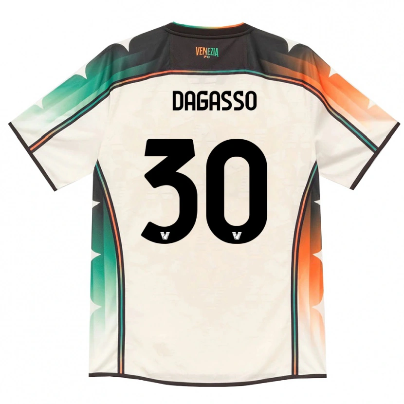 Danxen Męski Matteo Dagasso #30 Oldlace Pomarańczowy Zielony Wyjazdowa Koszulka 2026/27 Koszulki Klubowe