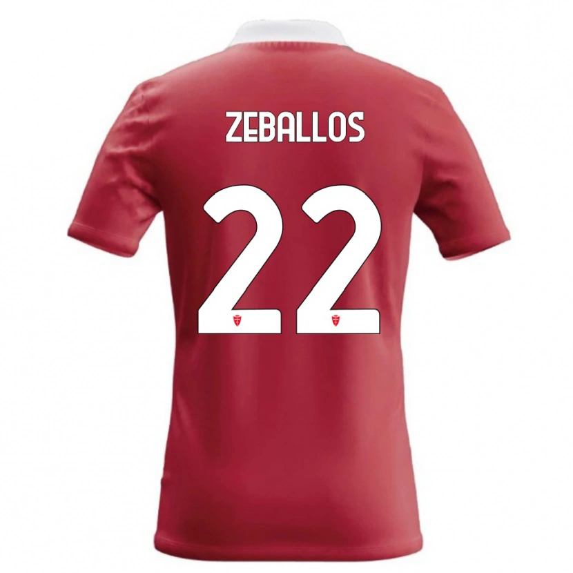 Danxen Kobiety Exequiel Zeballos #22 Czerwony Biały Domowa Koszulka 2026/27 Koszulki Klubowe
