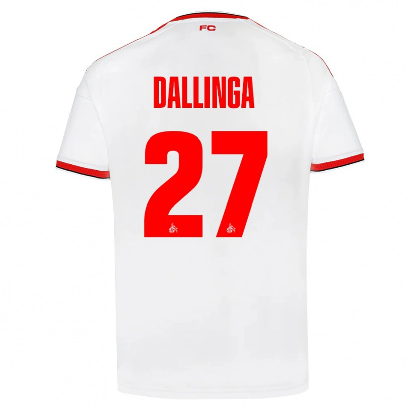 Danxen Kobiety Thijs Dallinga #27 Biały Czerwony Czarny Domowa Koszulka 2026/27 Koszulki Klubowe