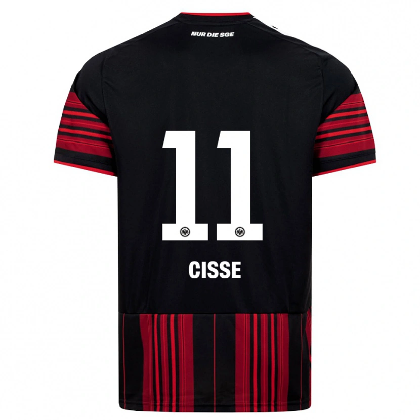 Danxen Kobiety Cherif Cisse #11 Czarny Czerwony Biały Domowa Koszulka 2026/27 Koszulki Klubowe