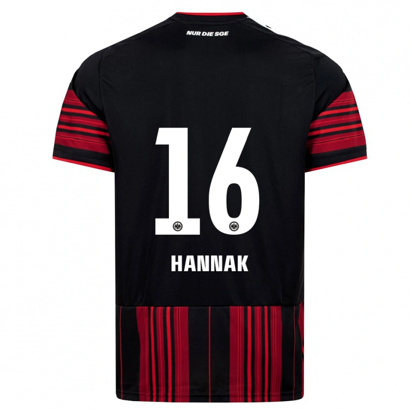 Danxen Kobiety Tim Hannak #16 Czarny Czerwony Biały Domowa Koszulka 2026/27 Koszulki Klubowe