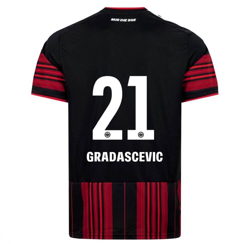 Danxen Kobiety Meris Gradascevic #21 Czarny Czerwony Biały Domowa Koszulka 2026/27 Koszulki Klubowe