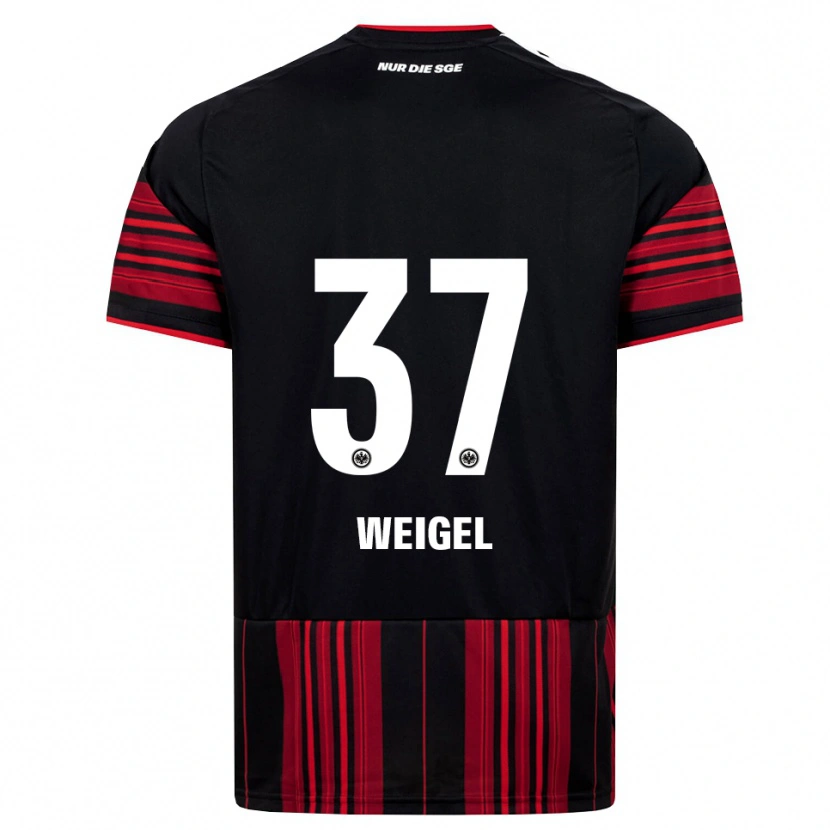 Danxen Kobiety Tobias Weigel #37 Czarny Czerwony Biały Domowa Koszulka 2026/27 Koszulki Klubowe