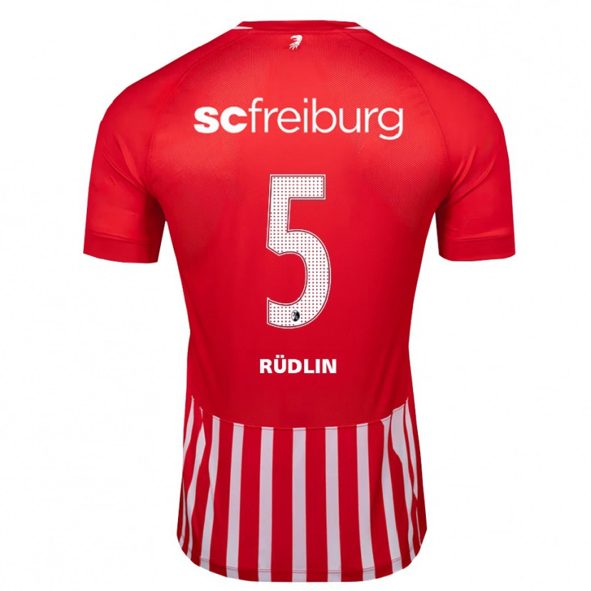 Danxen Kobiety Fabian Rüdlin #5 Czerwony Biały Czarny Domowa Koszulka 2026/27 Koszulki Klubowe