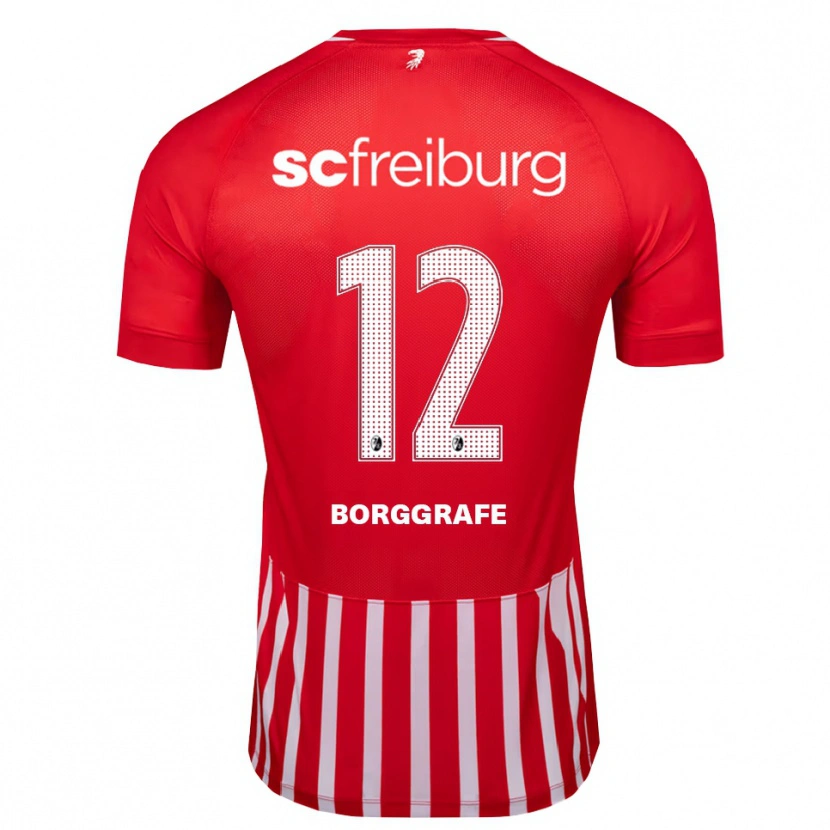 Danxen Kobiety Rafaela Borggräfe #12 Czerwony Biały Czarny Domowa Koszulka 2026/27 Koszulki Klubowe