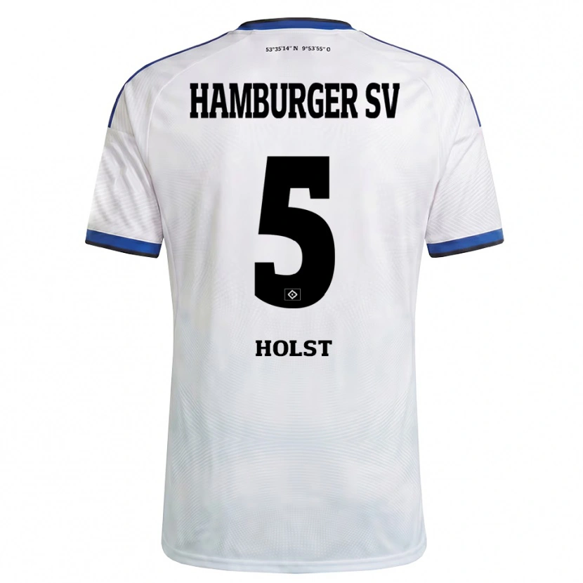 Danxen Kobiety Evelyn Holst #5 Biały Czarny Niebieski Domowa Koszulka 2026/27 Koszulki Klubowe