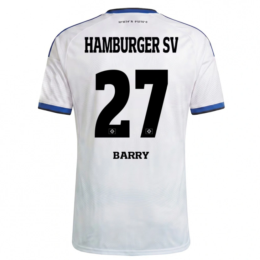 Danxen Kobiety Alpha Barry #27 Biały Czarny Niebieski Domowa Koszulka 2026/27 Koszulki Klubowe