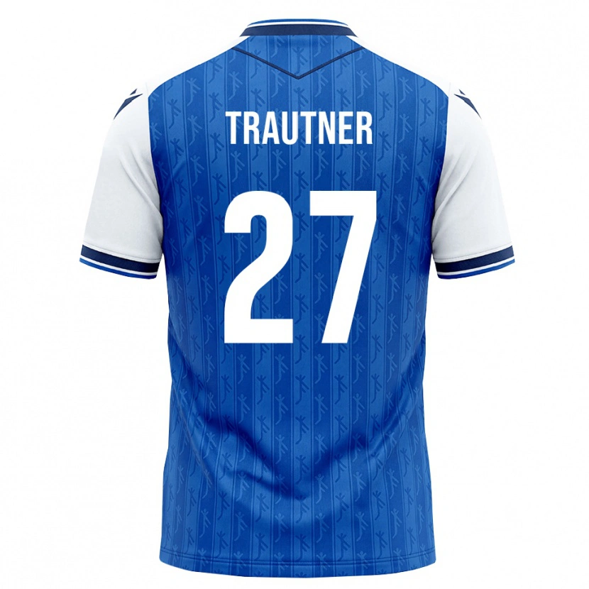 Danxen Kobiety Tobias Trautner #27 Królewski Niebieski Biały Domowa Koszulka 2026/27 Koszulki Klubowe