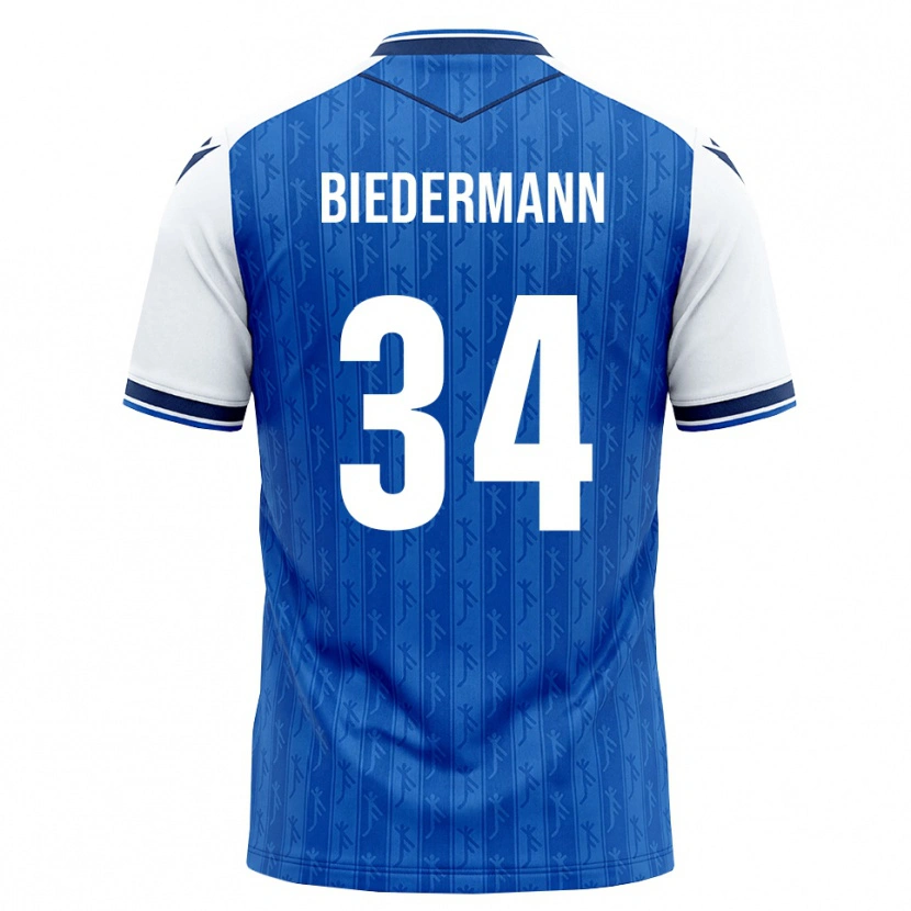 Danxen Kobiety Nico Biedermann #34 Królewski Niebieski Biały Domowa Koszulka 2026/27 Koszulki Klubowe