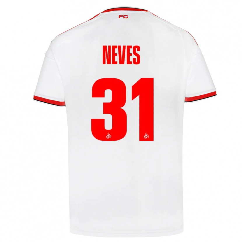 Danxen Kobiety Gil Neves #31 Biały Czerwony Czarny Domowa Koszulka 2026/27 Koszulki Klubowe