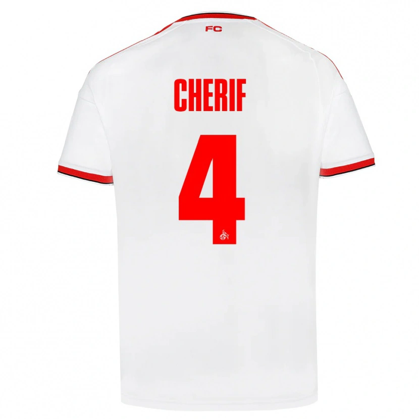 Danxen Kobiety Hamed Cherif #4 Biały Czerwony Czarny Domowa Koszulka 2026/27 Koszulki Klubowe