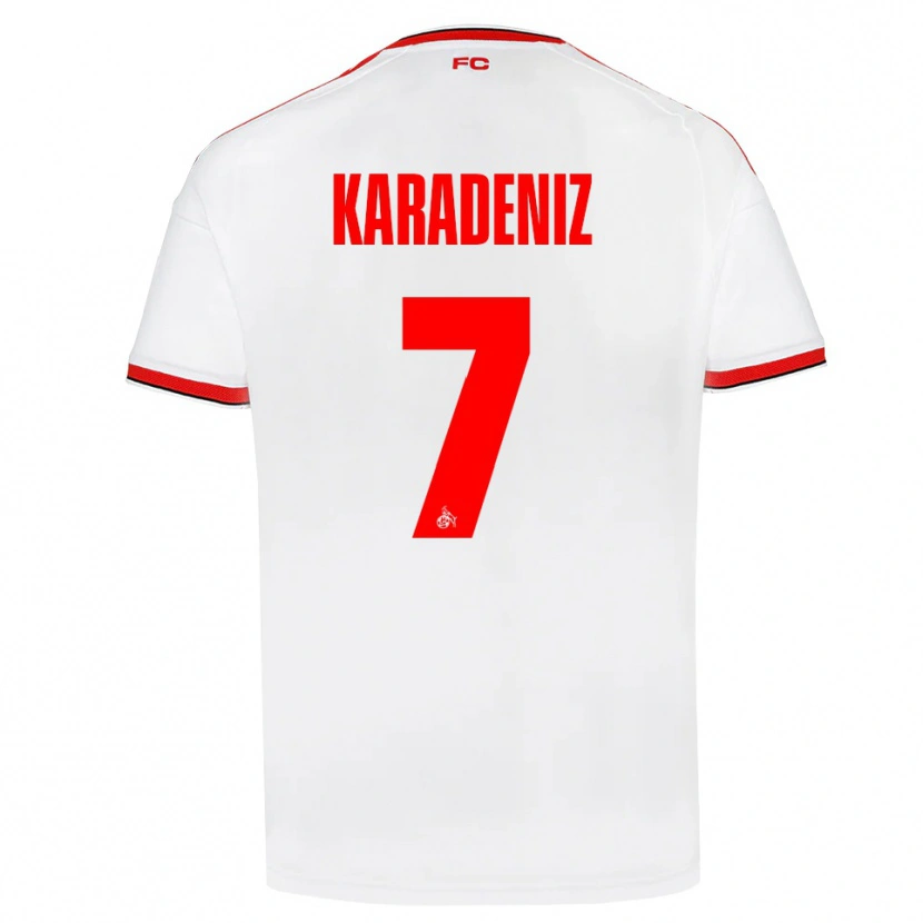 Danxen Kobiety Thierry Karadeniz #7 Biały Czerwony Czarny Domowa Koszulka 2026/27 Koszulki Klubowe