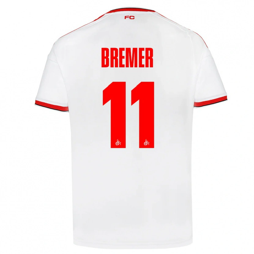 Danxen Kobiety Pauline Bremer #11 Biały Czerwony Czarny Domowa Koszulka 2026/27 Koszulki Klubowe