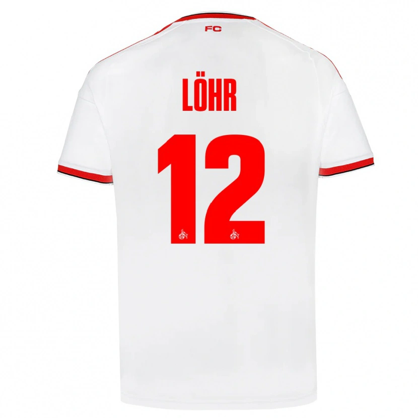 Danxen Kobiety Max Löhr #12 Biały Czerwony Czarny Domowa Koszulka 2026/27 Koszulki Klubowe