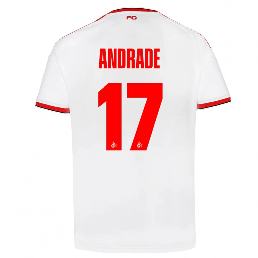 Danxen Kobiety Lydia Andrade #17 Biały Czerwony Czarny Domowa Koszulka 2026/27 Koszulki Klubowe