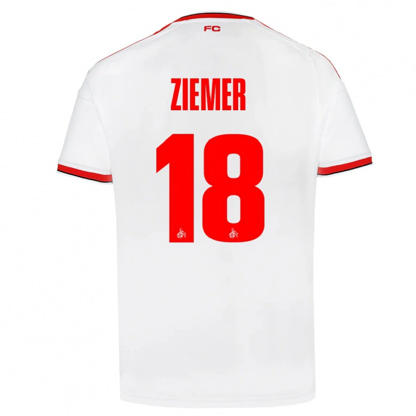 Danxen Kobiety Taylor Ziemer #18 Biały Czerwony Czarny Domowa Koszulka 2026/27 Koszulki Klubowe