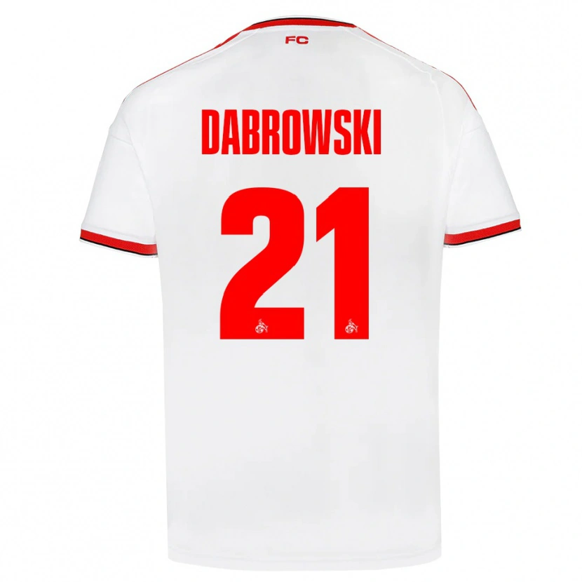 Danxen Kobiety Luc Dabrowski #21 Biały Czerwony Czarny Domowa Koszulka 2026/27 Koszulki Klubowe