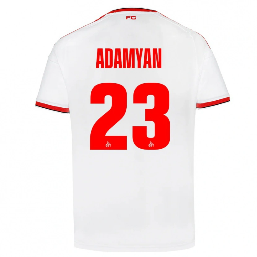 Danxen Kobiety Sargis Adamyan #23 Biały Czerwony Czarny Domowa Koszulka 2026/27 Koszulki Klubowe