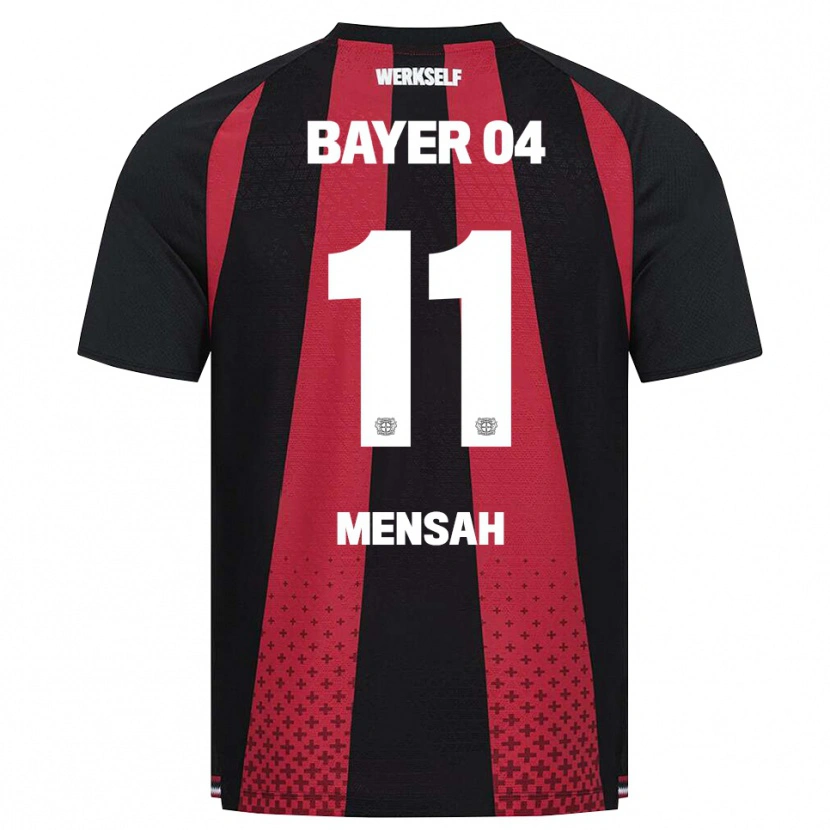 Danxen Kobiety Jeremiah Mensah #11 Czarny Biały Czerwony Domowa Koszulka 2026/27 Koszulki Klubowe