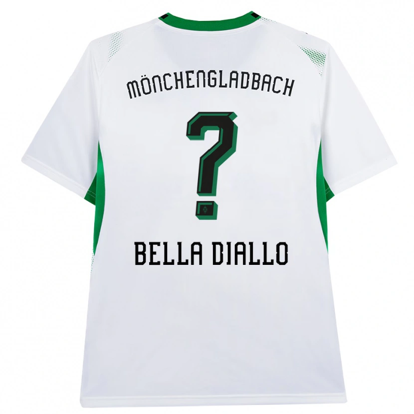 Danxen Kobiety Oumar Bella Diallo #0 Biały Czarny Zielony Domowa Koszulka 2026/27 Koszulki Klubowe