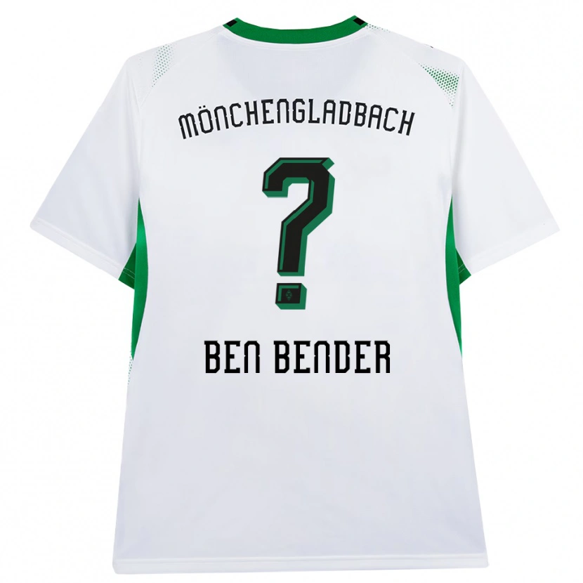 Danxen Kobiety Ben Bender #0 Biały Czarny Zielony Domowa Koszulka 2026/27 Koszulki Klubowe
