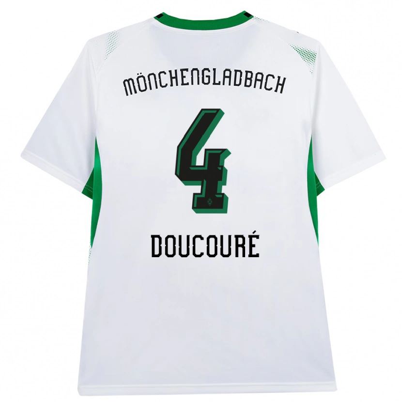 Danxen Kobiety Mamadou Doucoure #4 Biały Czarny Zielony Domowa Koszulka 2026/27 Koszulki Klubowe
