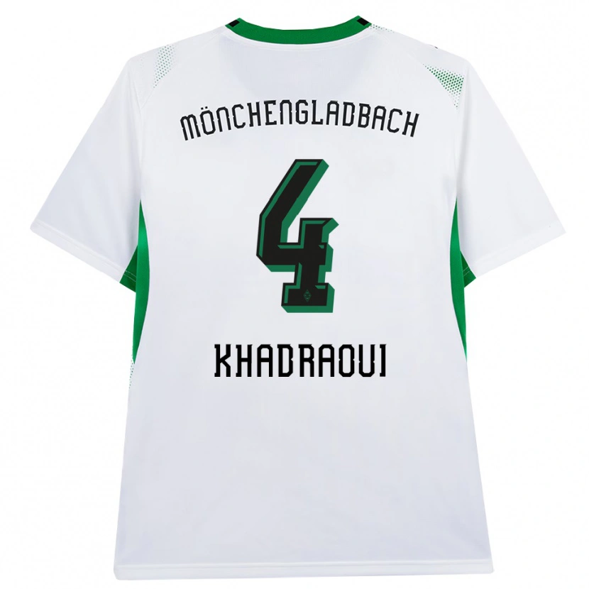 Danxen Kobiety Elias Khadraoui #4 Biały Czarny Zielony Domowa Koszulka 2026/27 Koszulki Klubowe