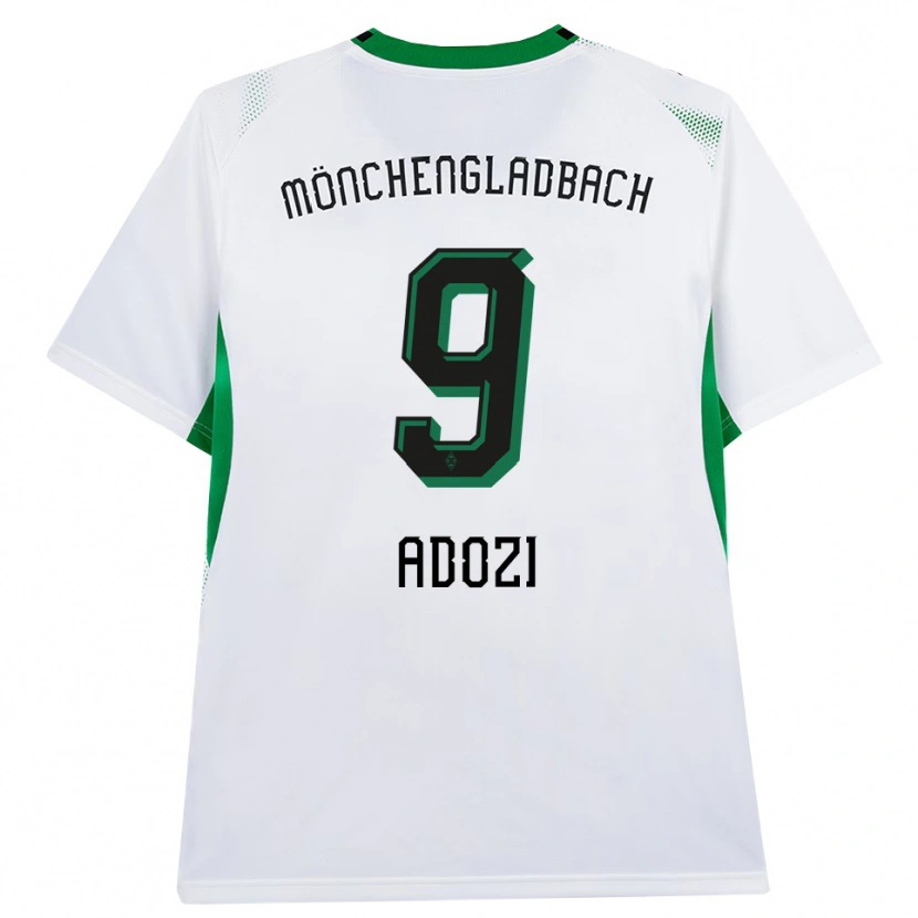Danxen Kobiety Justin Adozi #9 Biały Czarny Zielony Domowa Koszulka 2026/27 Koszulki Klubowe
