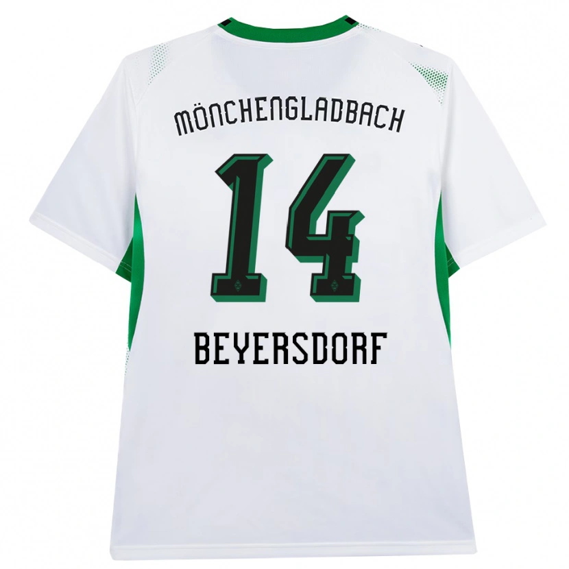 Danxen Kobiety Chris Beyersdorf #14 Biały Czarny Zielony Domowa Koszulka 2026/27 Koszulki Klubowe