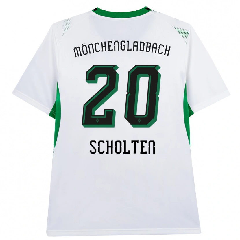 Danxen Kobiety Kiki Scholten #20 Biały Czarny Zielony Domowa Koszulka 2026/27 Koszulki Klubowe