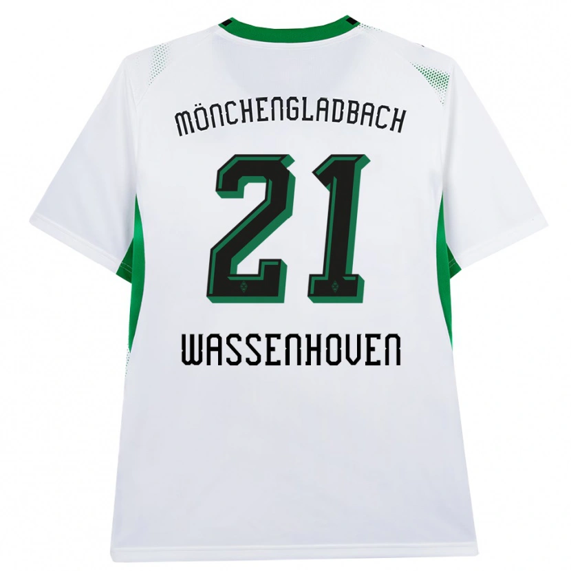 Danxen Kobiety Michelle Wassenhoven #21 Biały Czarny Zielony Domowa Koszulka 2026/27 Koszulki Klubowe