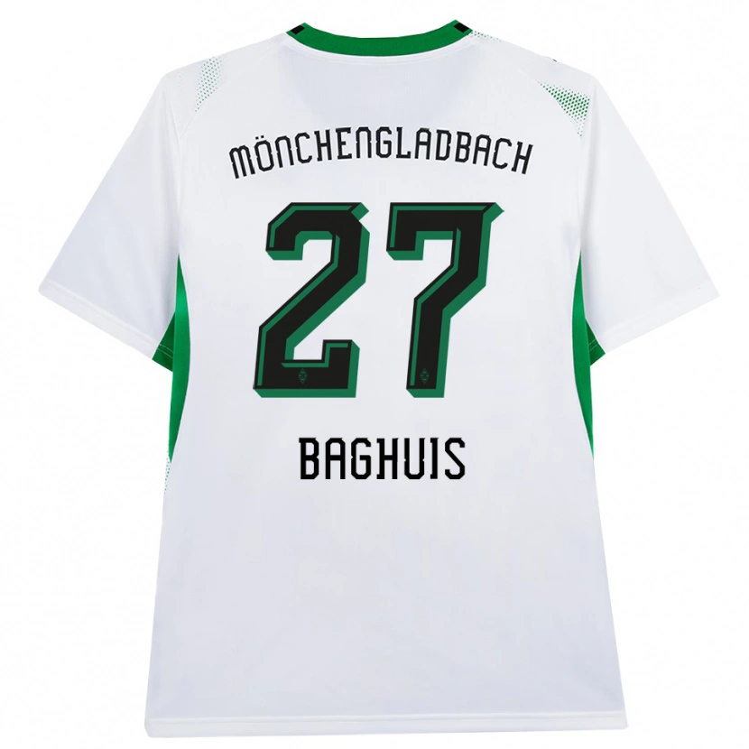 Danxen Kobiety Chantal Baghuis #27 Biały Czarny Zielony Domowa Koszulka 2026/27 Koszulki Klubowe