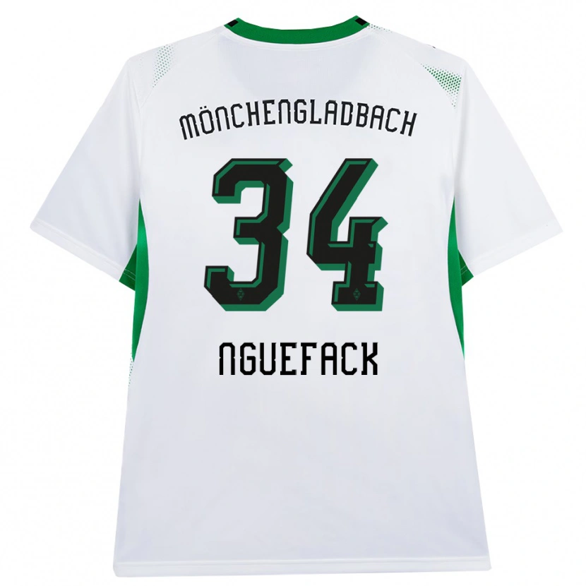 Danxen Kobiety Mathieu Nguefack #34 Biały Czarny Zielony Domowa Koszulka 2026/27 Koszulki Klubowe