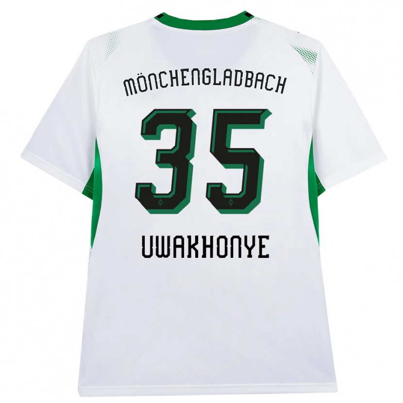 Danxen Kobiety Josiah Uwakhonye #35 Biały Czarny Zielony Domowa Koszulka 2026/27 Koszulki Klubowe