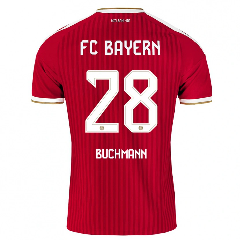 Danxen Kobiety Tarek Buchmann #28 Czerwony Biały Niebieski Domowa Koszulka 2026/27 Koszulki Klubowe