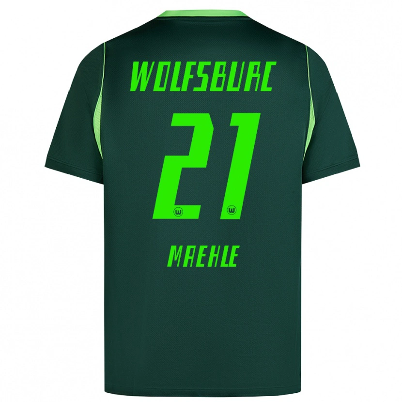 Danxen Kobiety Joakim Maehle #21 Ciemnozielony Biały Domowa Koszulka 2026/27 Koszulki Klubowe