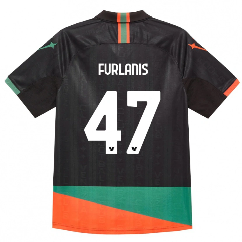 Danxen Kobiety Giorgia Furlanis #47 Czarny Pomarańczowy Zielony Domowa Koszulka 2026/27 Koszulki Klubowe