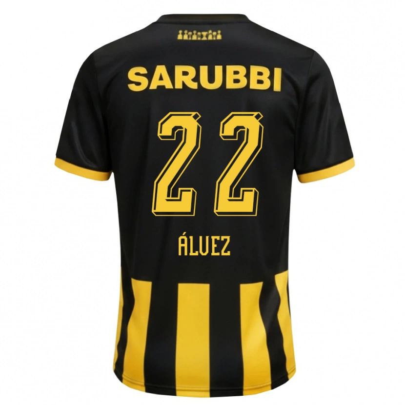 Danxen Kobiety Facundo Álvez #22 Czarny Żółty Domowa Koszulka 2026/27 Koszulki Klubowe