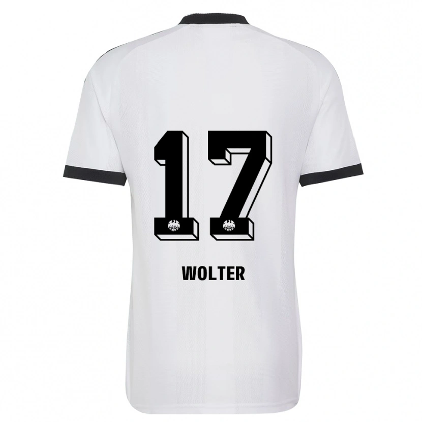 Danxen Kobiety Pia-Sophie Wolter #17 Czarny Biały Wyjazdowa Koszulka 2026/27 Koszulki Klubowe