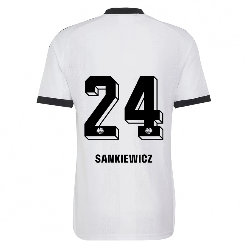 Danxen Kobiety Dawid Sankiewicz #24 Czarny Biały Wyjazdowa Koszulka 2026/27 Koszulki Klubowe